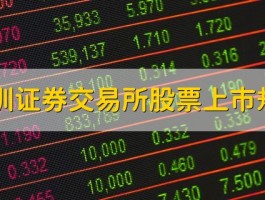 深圳证券交易所股票上市规则，重点竟有这五点