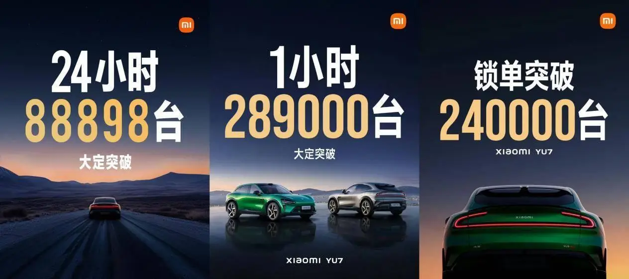  小米YU7 订单水分揭秘 _小米YU7 锁单量分析 _小米YU7爆单背后