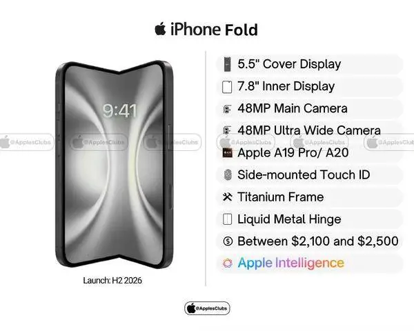 iPhone 17 系列折叠屏配置_苹果折叠屏手机价格分析_苹果手机